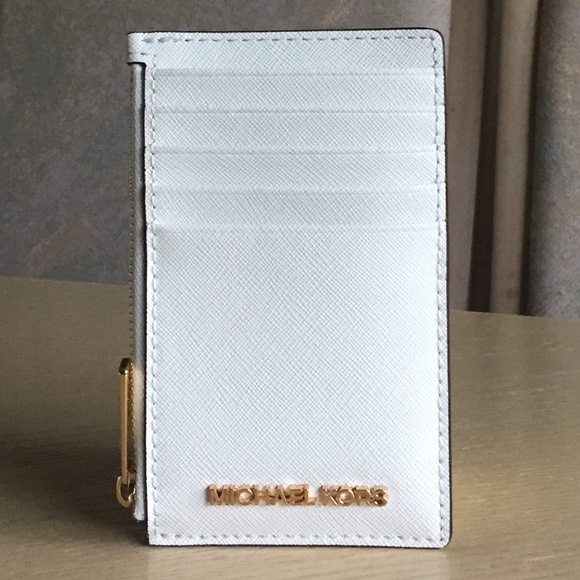 Michael Kors Handbags - Michael Kors Optic White Leather Card Holder Case